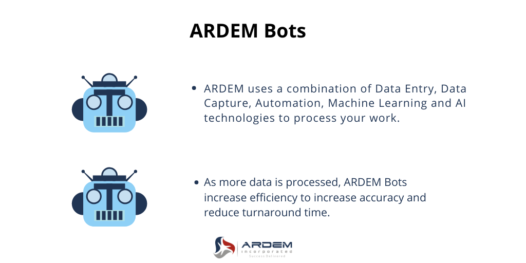 ARDEM offers advanced automation with proprietary bots. 